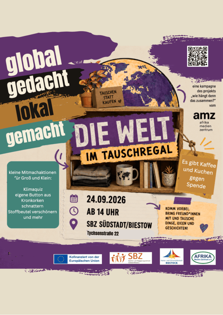 Plakat Nachhaltigkeitsveranstaltung am Nachbarschaftsregal