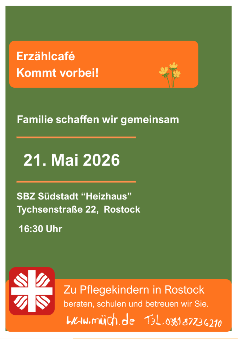 Plakat Erzählabend Pflegeeltern