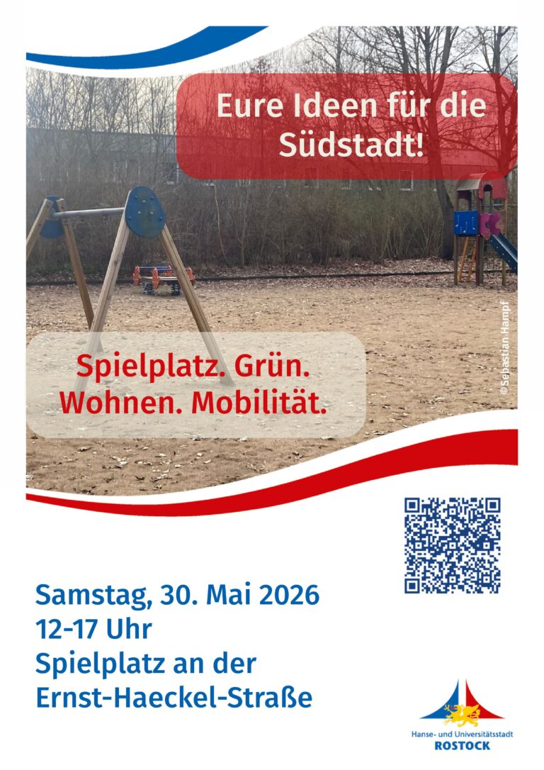 Plakat Bürgerbeteiligung Spielplatzgestaltung Ernst Haeckel Straße