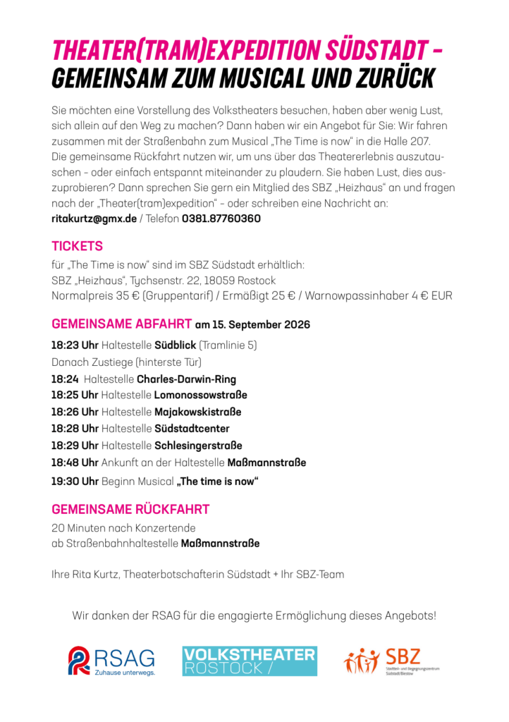 Infos Volkstheather Tram Südstadt