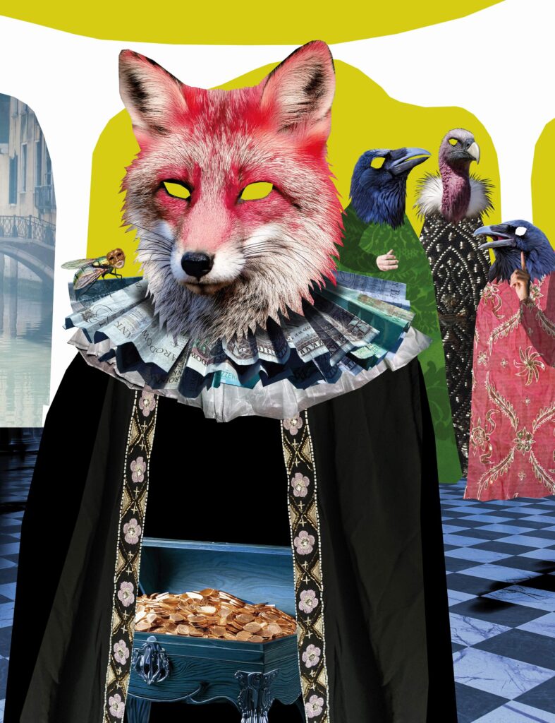 Plakat des Theaterstückes Volpone