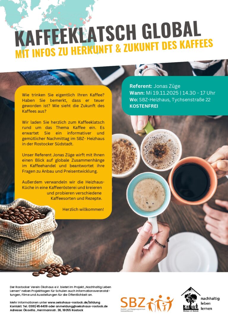 Plakat der Veranstaltung Kaffeeklatsch - Ein Themenabend rund um Kaffee